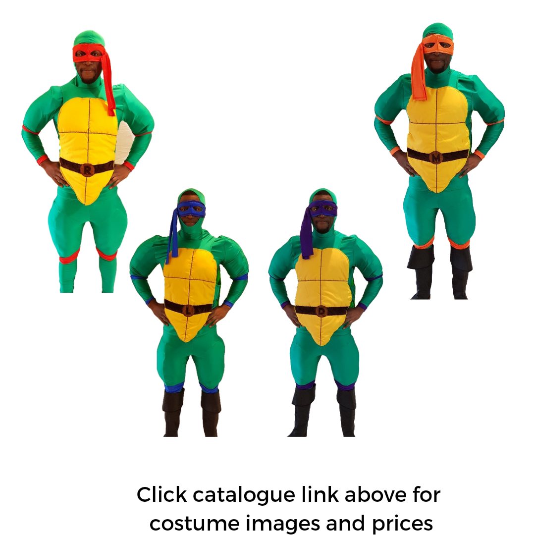 Ninja Turtle Fancy Dress costumes for hire