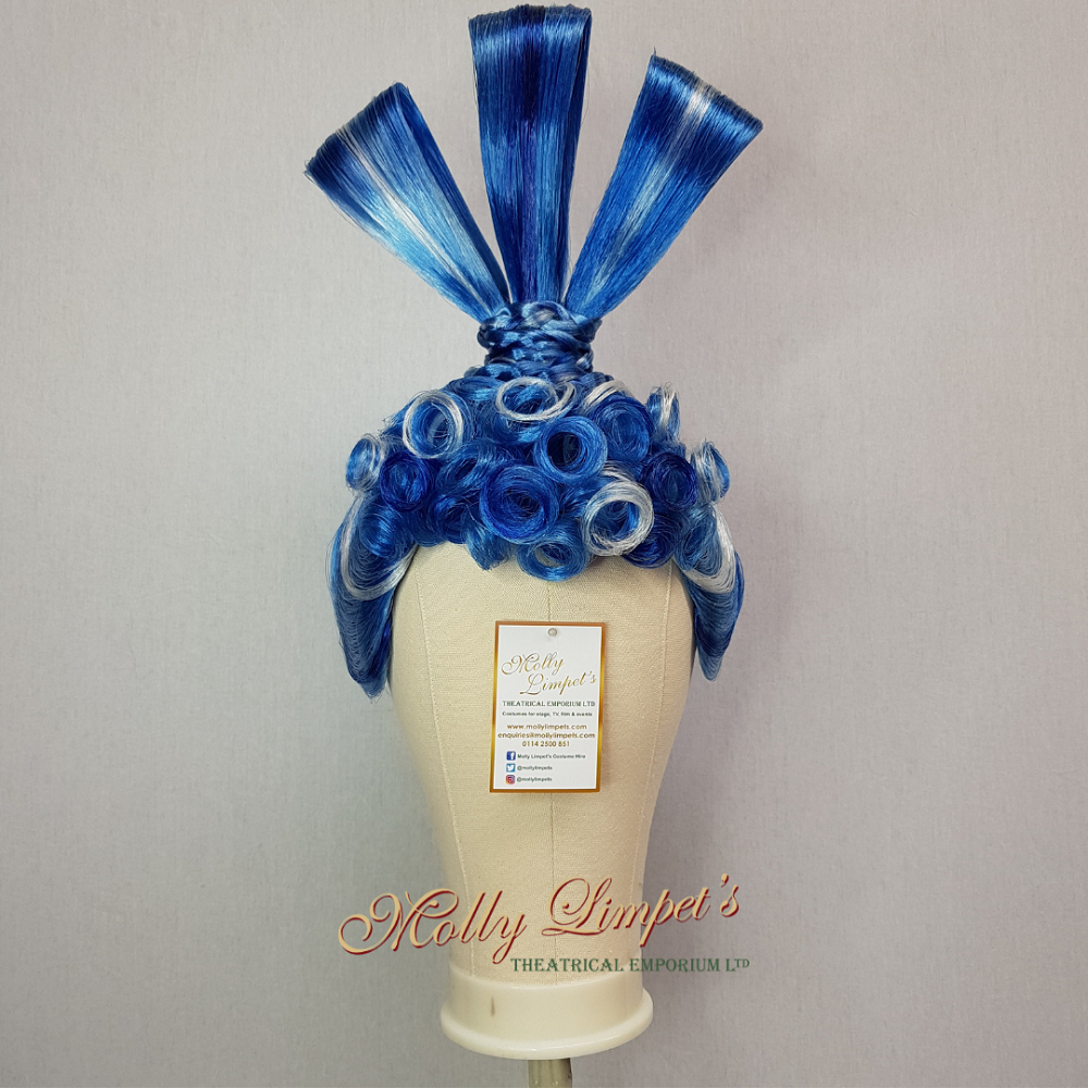 blue bow dames wigs for hire