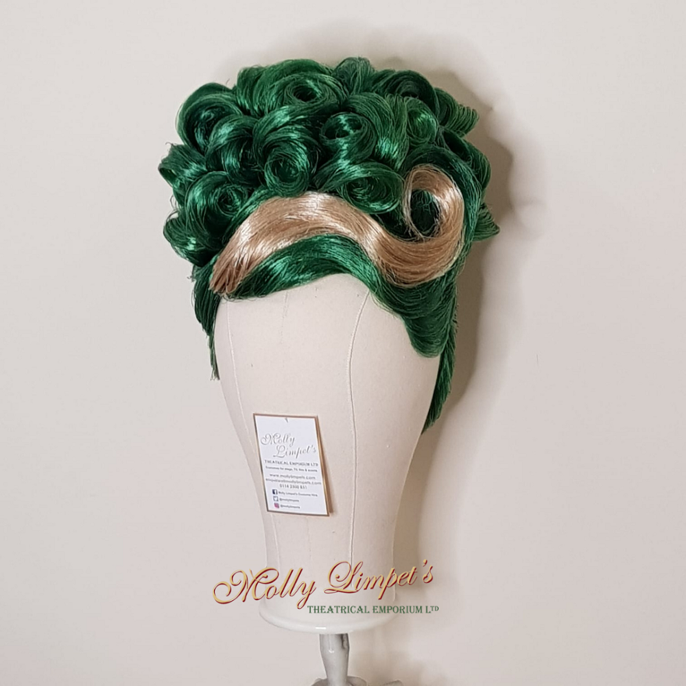 green ugly sister panto dame wig