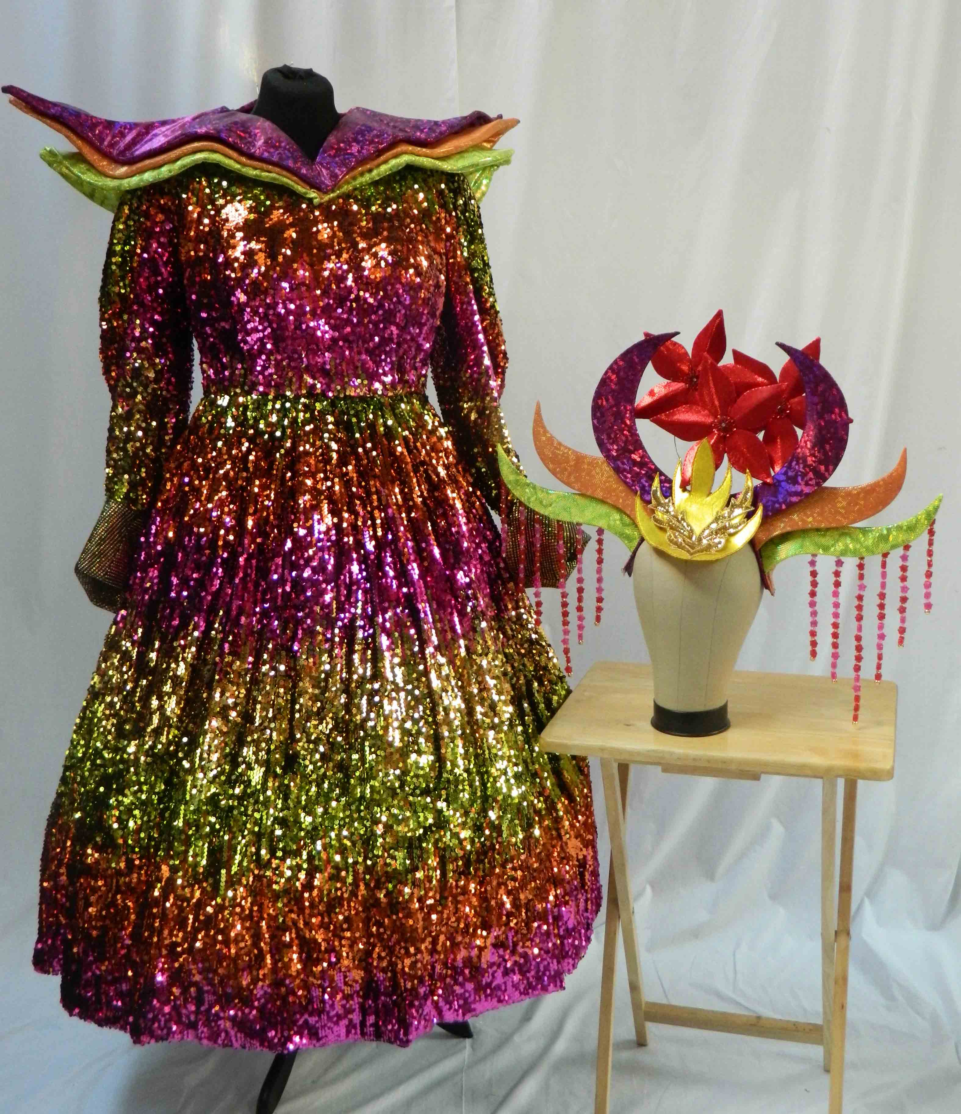 Aladdin Costume Hire 06 - Twankey Sequin Flame