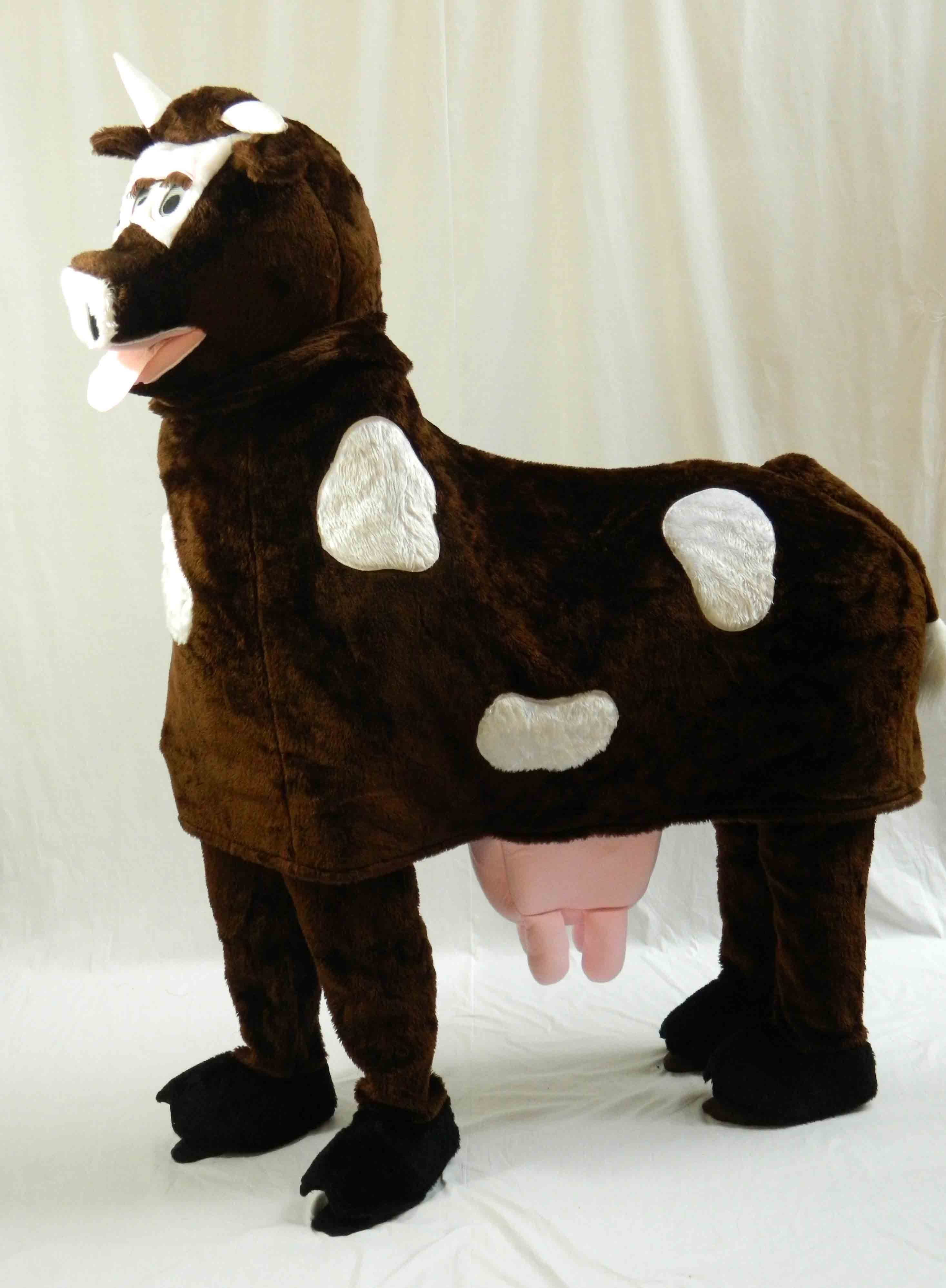 Brown and white pantomime cow for hire