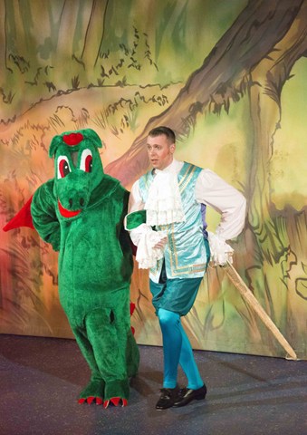 green pantomime dragon costume
