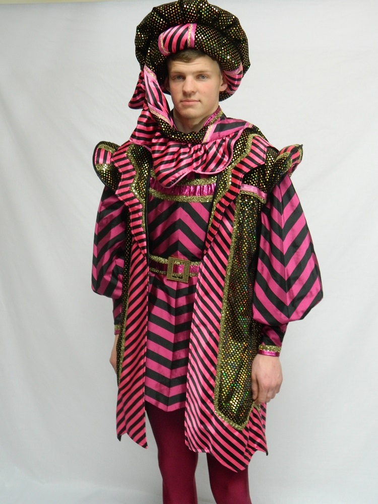 pink and black sheriff panto costumes